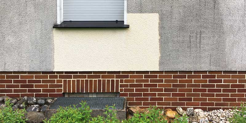 Kostenlose Probefläche Fassadenreinigung Köln