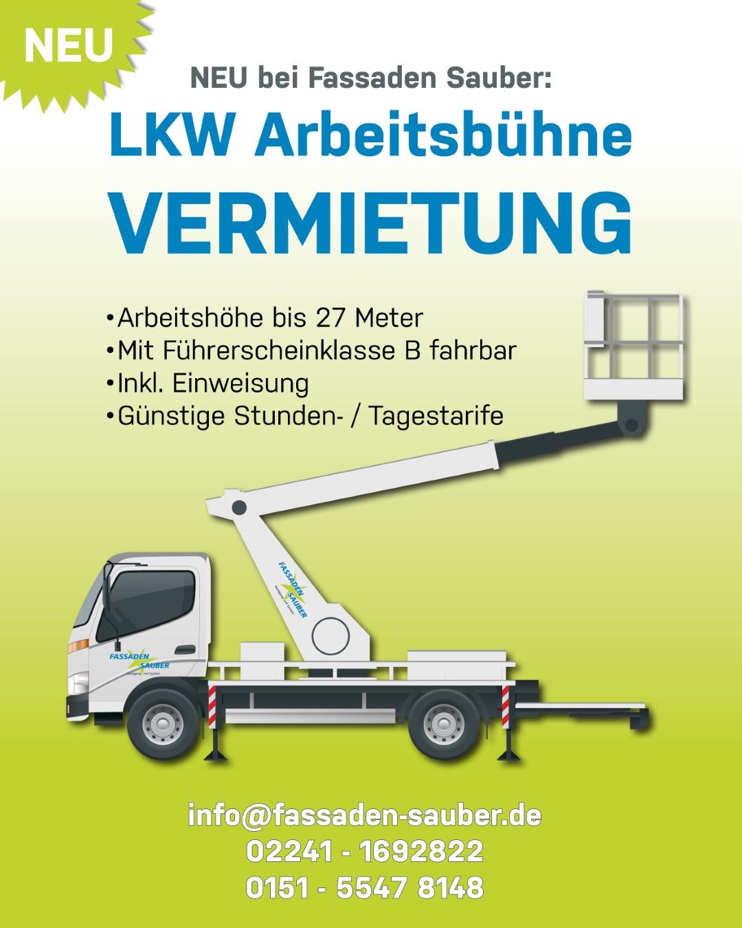 Vermietung LKW Arbeitsbühne